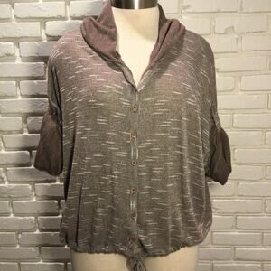 American Rag brown silver sparkle thread sweater 3X